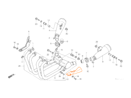 HONDA Х4 97-99 Накладка глушителя  18415-MAZ-004