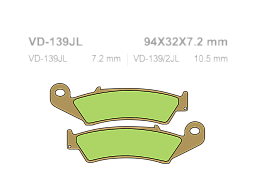VESRAH Тормозные колодки VD-139JL