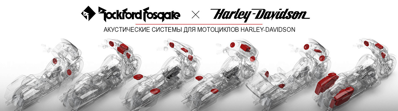 Акустические системы для мотоциклов Harley-Davidson
