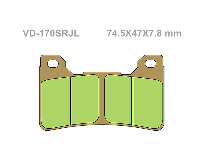 VESRAH Тормозные колодки VD-170SRJL