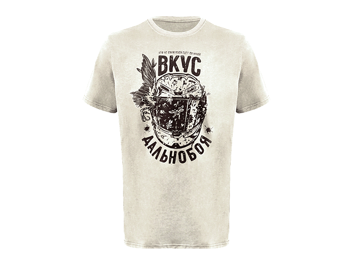 VolgaWear Футболка Дальнобой бежевая L