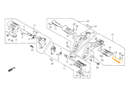 HONDA Подножка пассажирская левая (без резинки) 50712-KE8-000