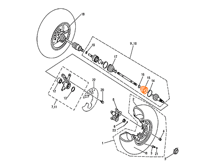 HISUN HS500ATV-2 Пылезащитный кожух 47212-107-0000