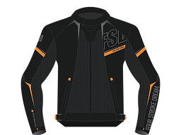 Мотокуртка ткань FSD DOMINO black/orange L