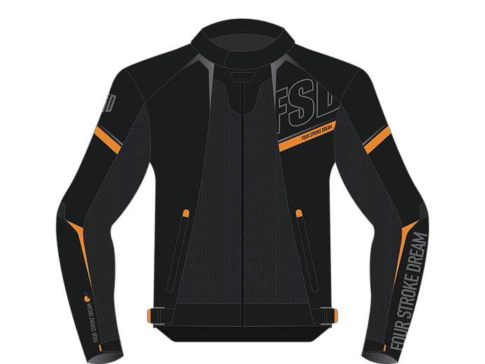 Мотокуртка ткань FSD DOMINO black/orange XL
