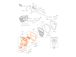 KAWASAKI VN900 08 Корпус воздушного фильтра  11038-0017